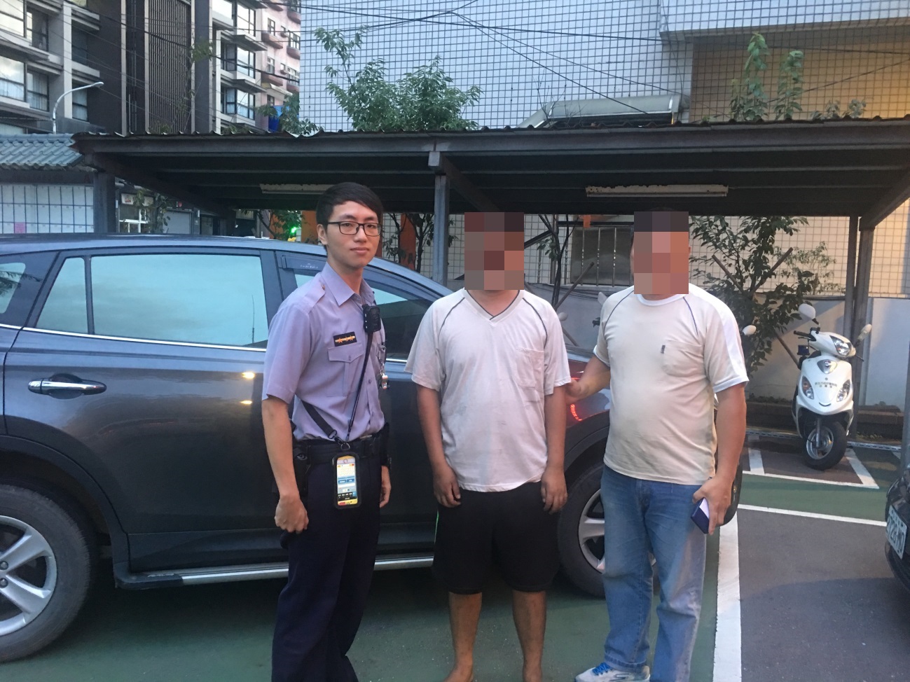 樹林分局山佳派出所警員協助迷失精障人士照片