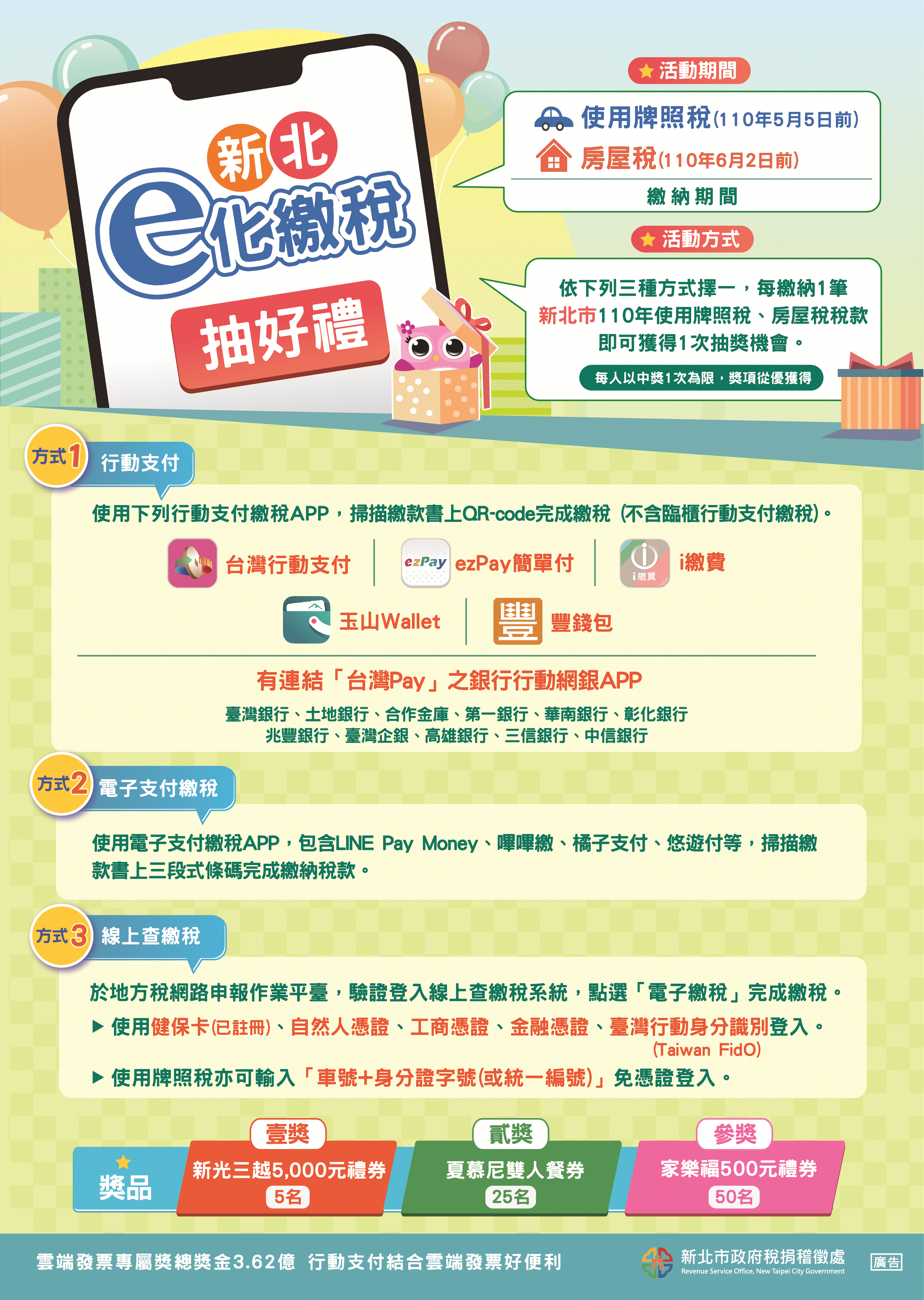 新北e化繳稅抽好禮DM