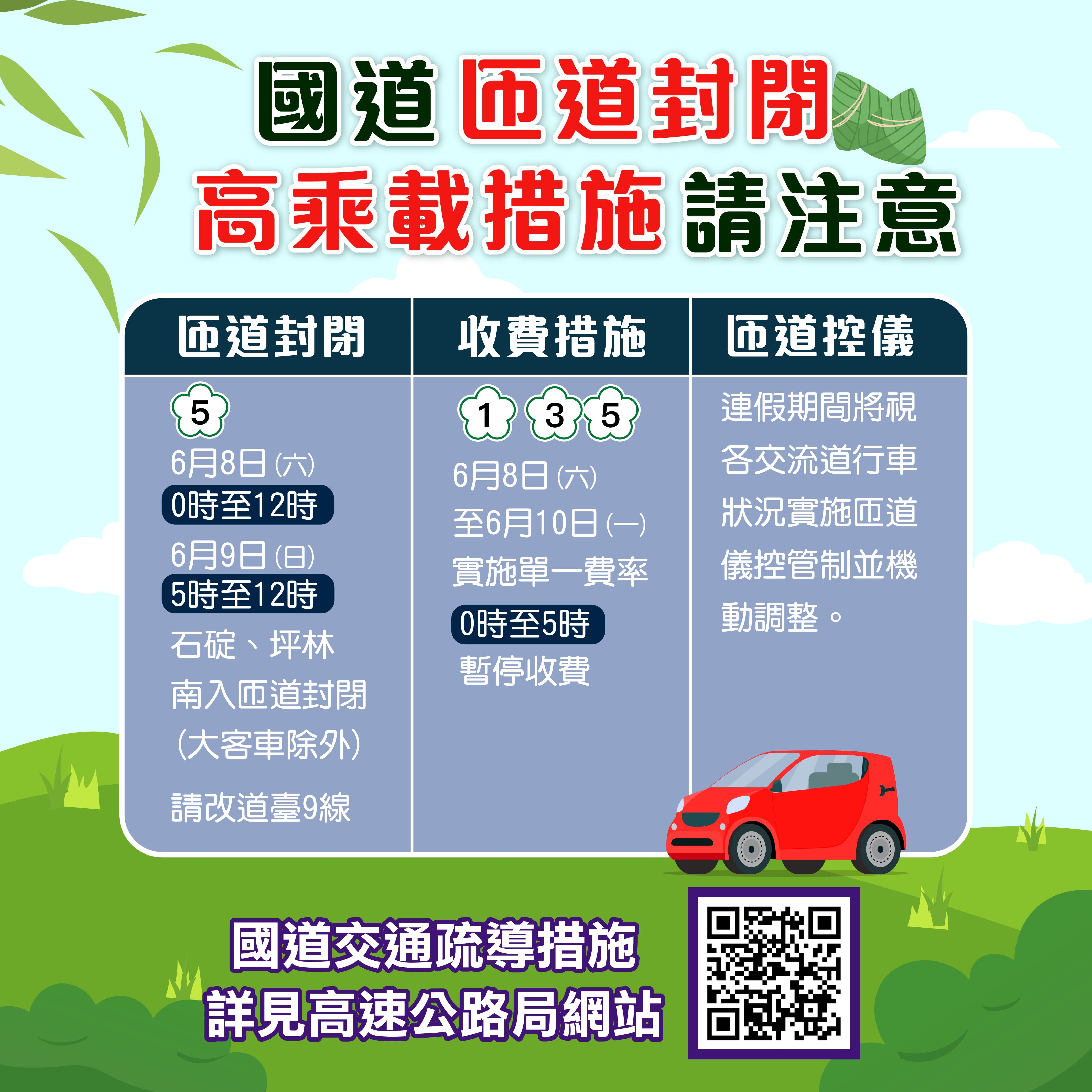 113端午懶人包-2國道資訊