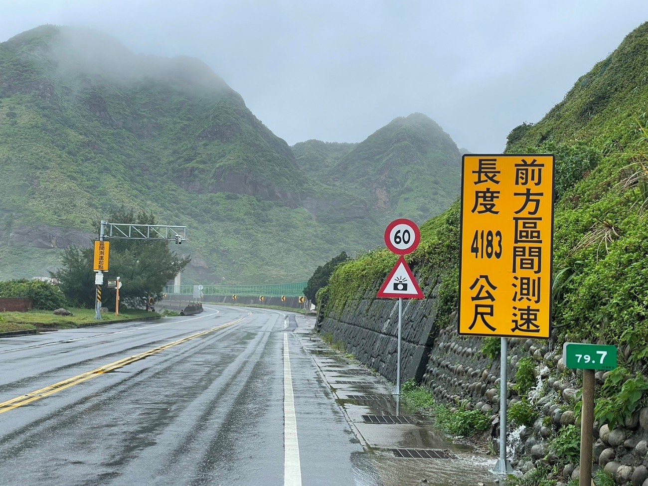 區間測速告示牌長度
